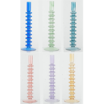 69407ASST-1 D3.5'' H11''   6ASST COLORS GLASS  12PCS/CASE