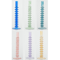 69407ASST-1 D3.5'' H11'' 6ASST COLORS GLASS 12PCS/CASE