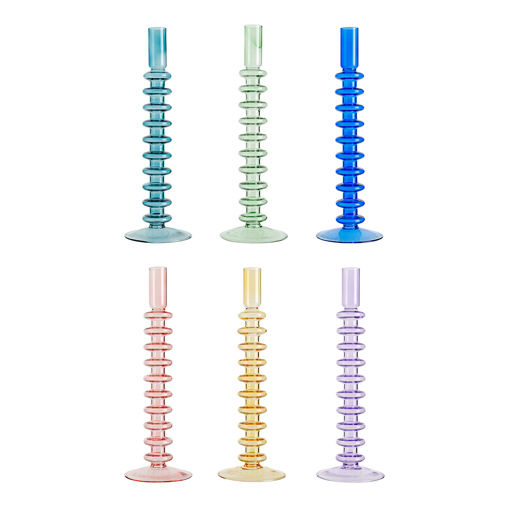 69407ASST-1 D3.5'' H11''   6ASST COLORS GLASS  12PCS/CASE