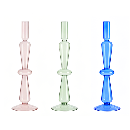 69408ASST-1 D3.5'' H11.8''   6ASST COLORS GLASS  12PCS/CASE
