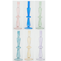 69408ASST-1 D3.5'' H11.8'' 6ASST COLORS GLASS 12PCS/CASE