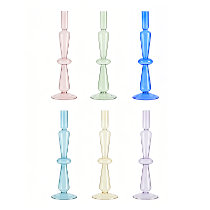69408ASST-1 D3.5'' H11.8''   6ASST COLORS GLASS  12PCS/CASE