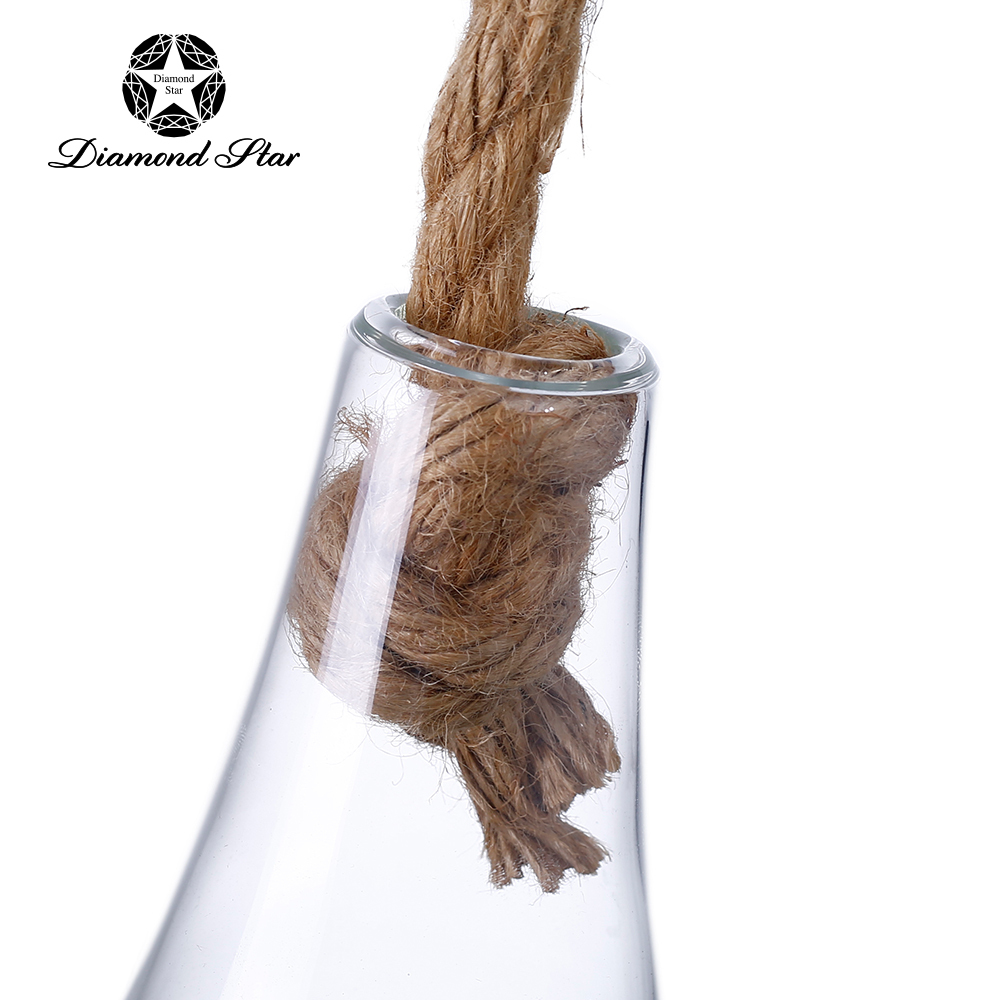 D7.5"H15.5" - TEARDROP HANGING ROPE TERRARIUM