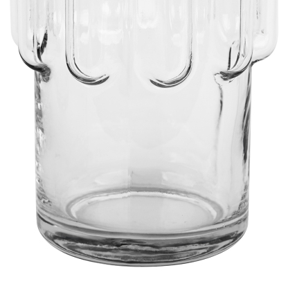 GA78051	 L5.51"W5.51"H10.63"GLASS VASE