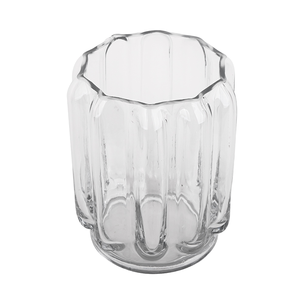 GA78050	 L5.51"W5.51"H7.09"GLASS VASE