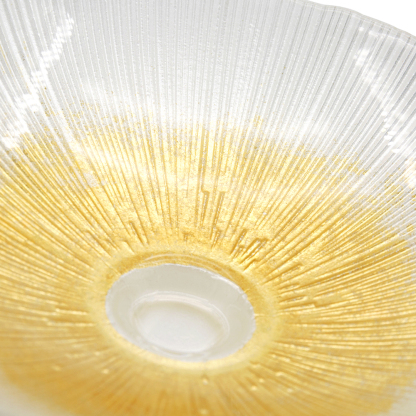 75377G	 D9.8"H4.9" - GLASS PEDESTAL BOWL