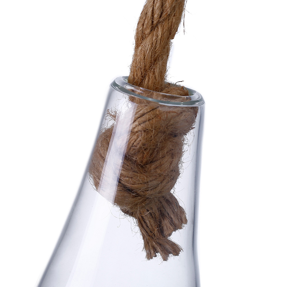 64513	 D4.5"H8" - TEARDROP HANGING ROPE TERRARIUM