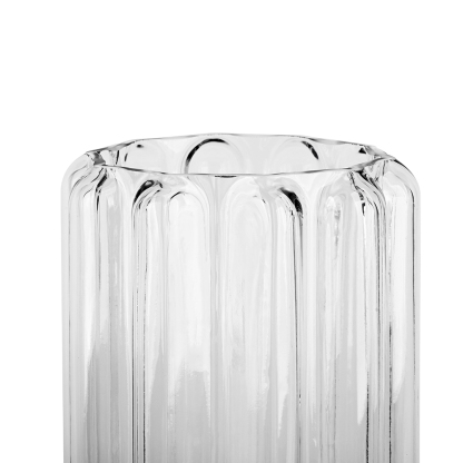 GA78051	 L5.51"W5.51"H10.63"GLASS VASE