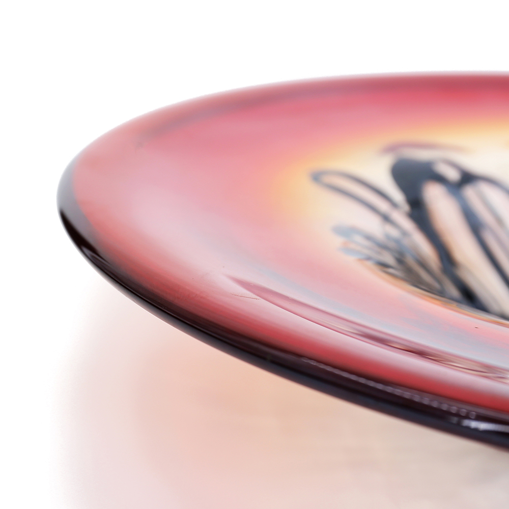 85480	 D25.5"H6" - ART GLASS WALL PLATE