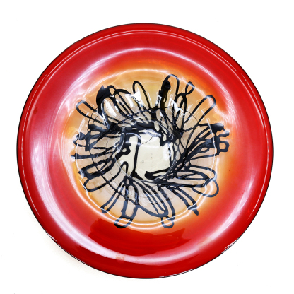 85480	 D25.5"H6" - ART GLASS WALL PLATE