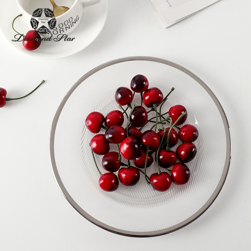 72228	 D8.3"H0.8" - GLASS PLATE AND STAND