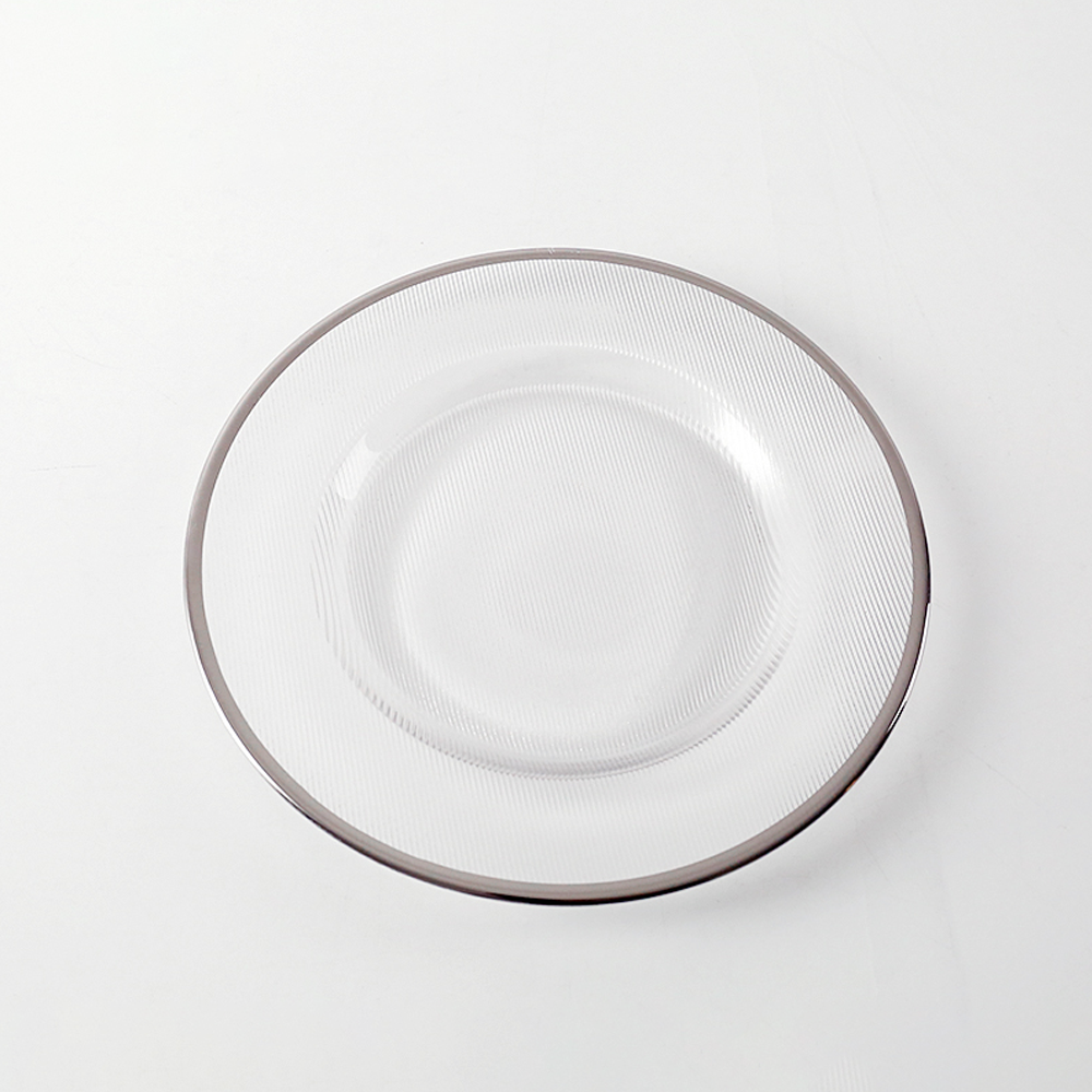 72229	 D10.6"H0.8" - GLASS PLATE AND STAND