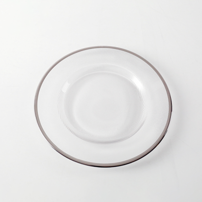72229	 D10.6"H0.8" - GLASS PLATE AND STAND