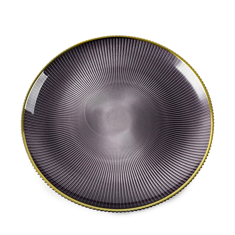 72238	 D12.4"H1.4" - GLASS PLATE AND STAND