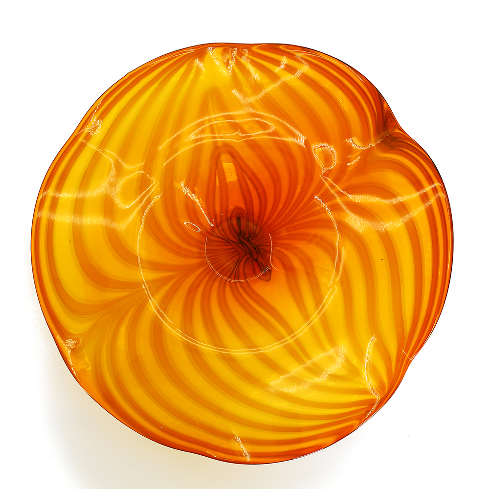 85121	 D26.5"H4.5" - ART GLASS WALL PLATE