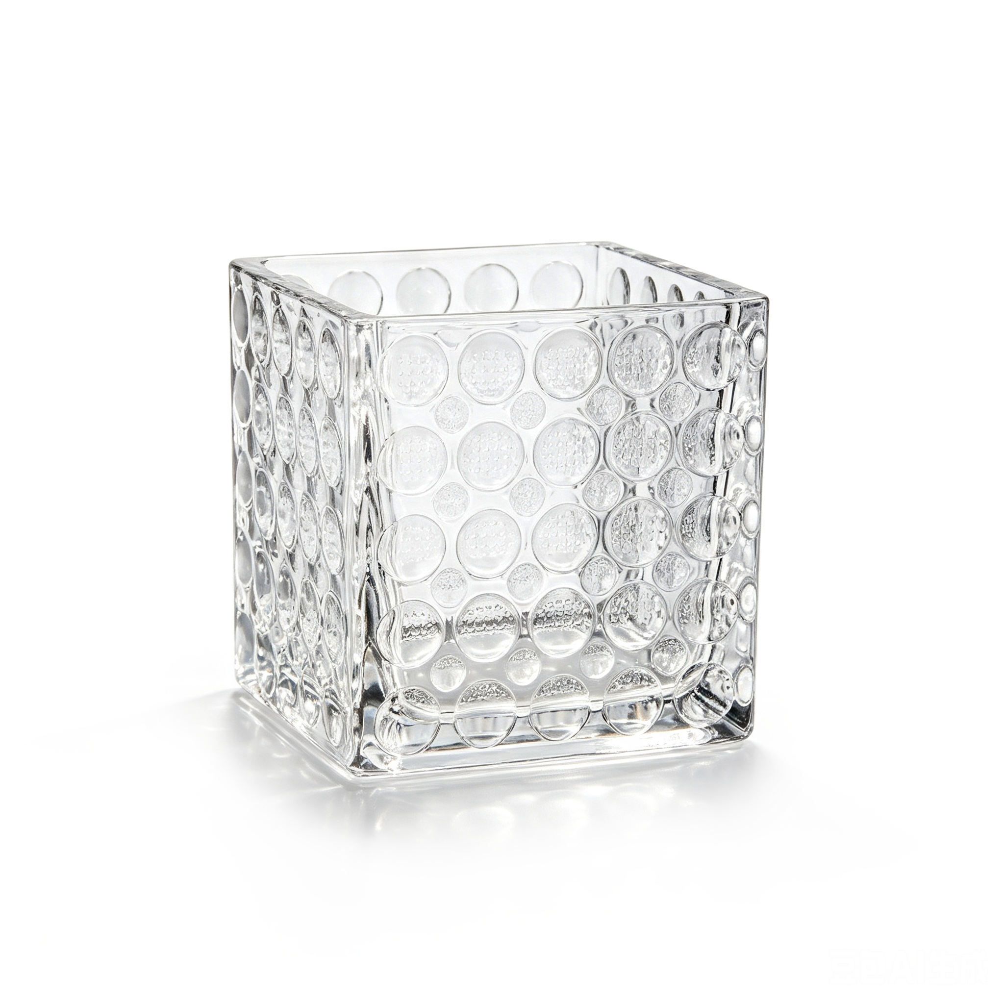 74108	 L6"W6"H6" - GLASS VASE