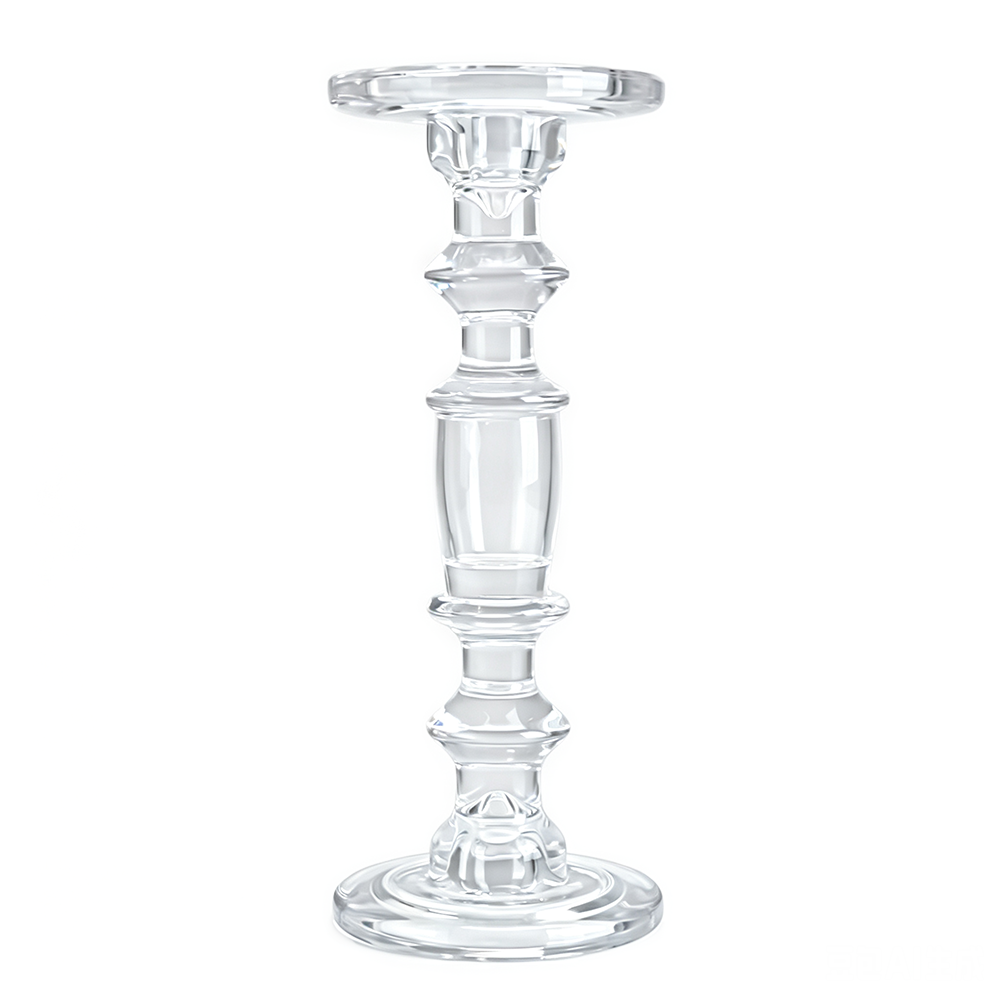 74125	 *D4.4"H11.6" - GLASS CANDLE HOLDER