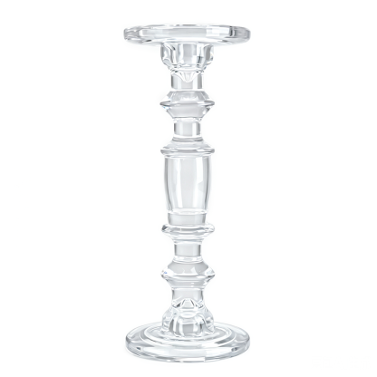 74125	 *D4.4"H11.6" - GLASS CANDLE HOLDER