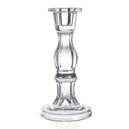 *D4.3"H8.5" - GLASS CANDLE STICK HOLDER