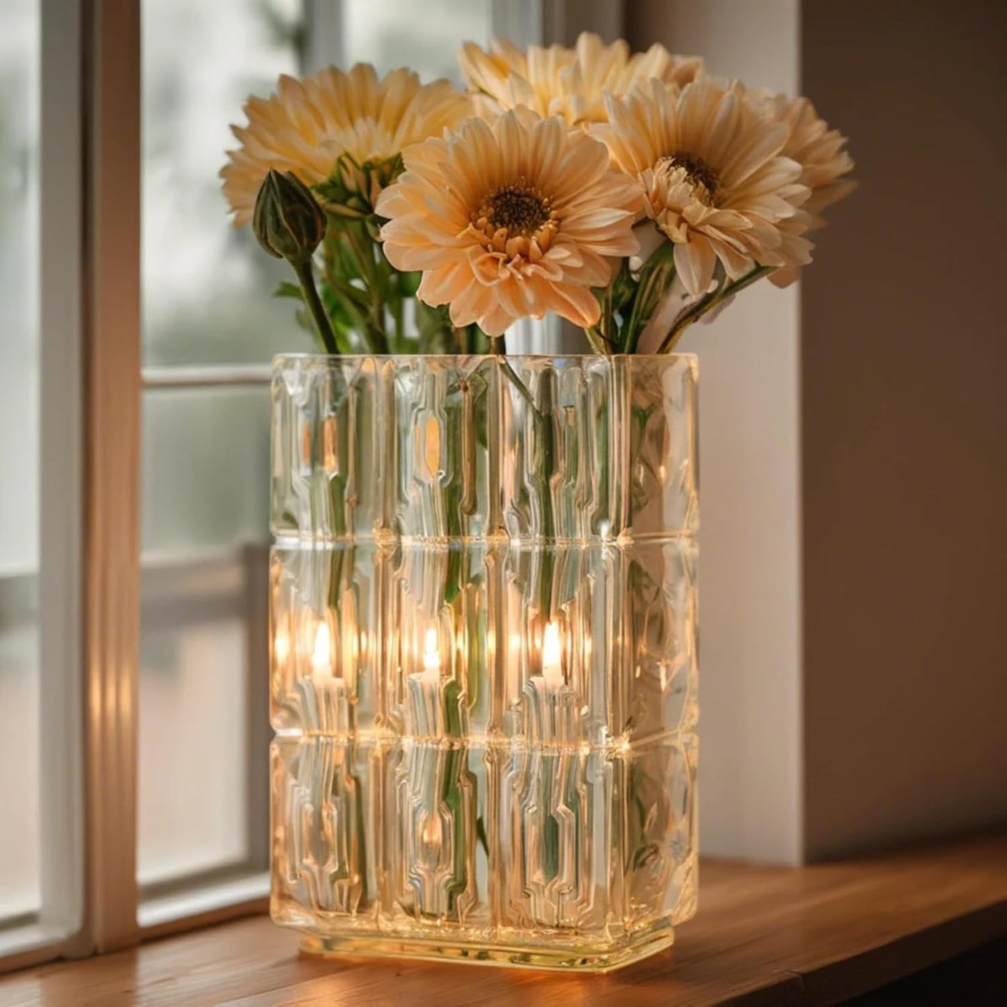74148 L5.1W3.1H7.9" - GLASS VASE