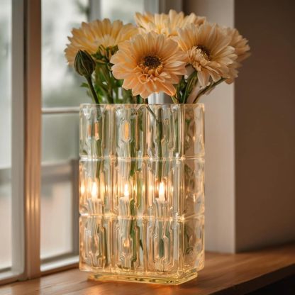 74148	 L5.1W3.1H7.9" - GLASS VASE