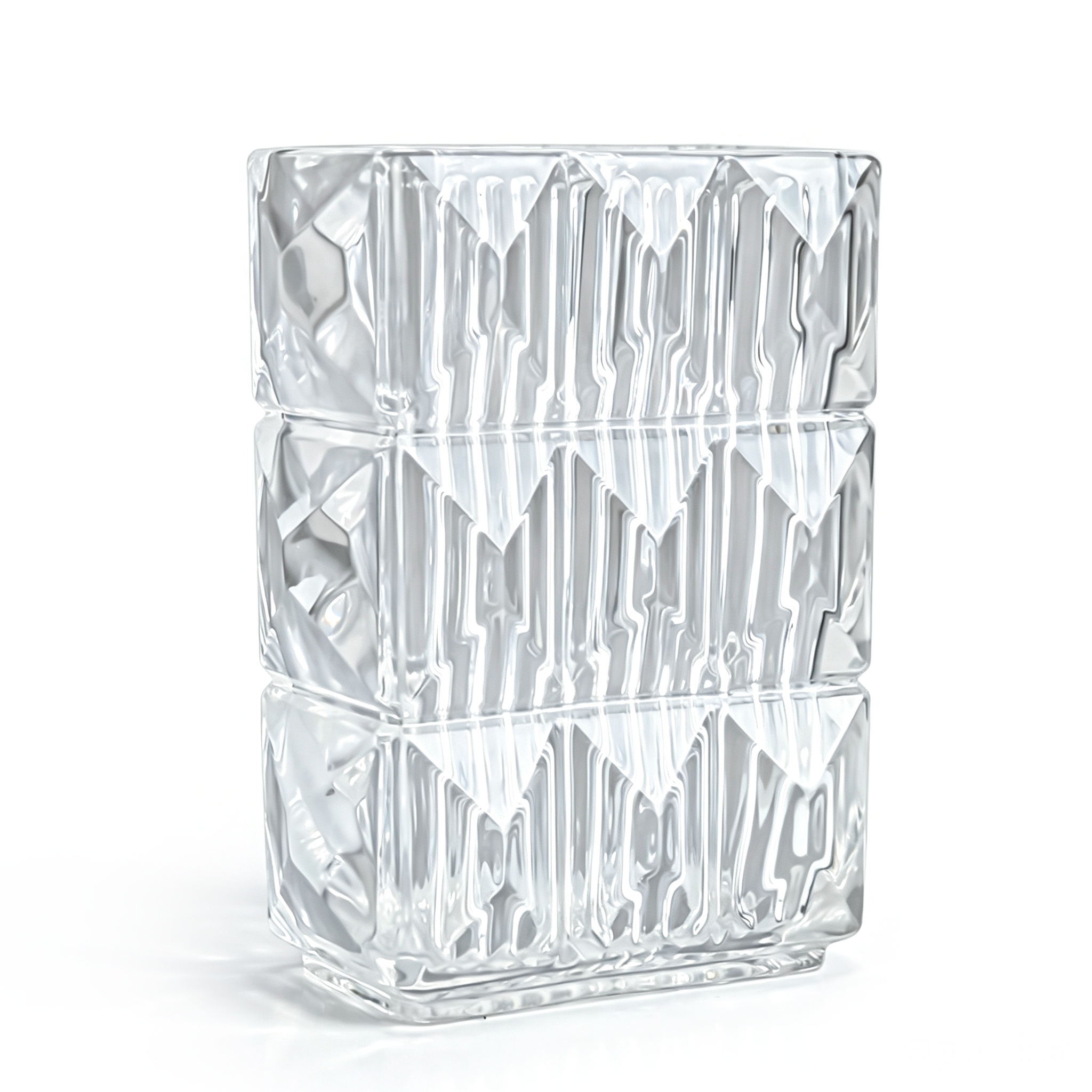 74148	 L5.1W3.1H7.9" - GLASS VASE