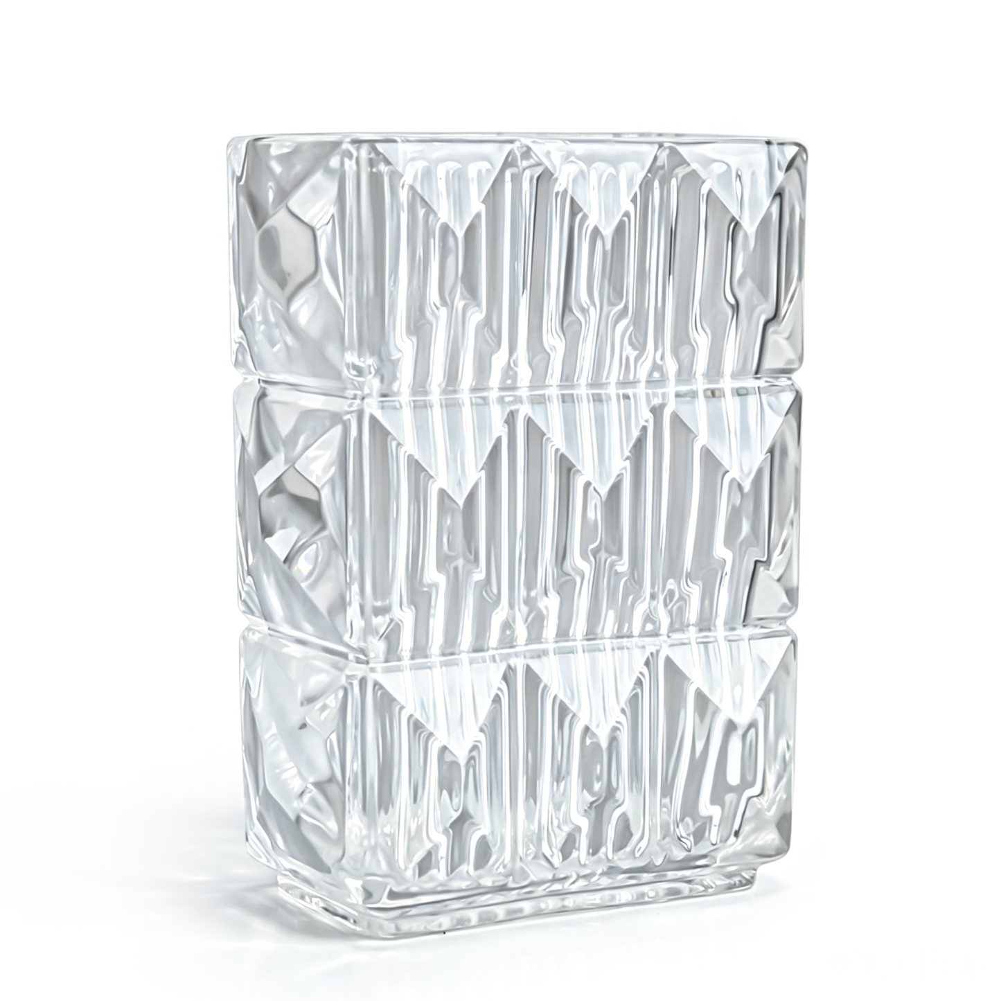 74148	 L5.1W3.1H7.9" - GLASS VASE
