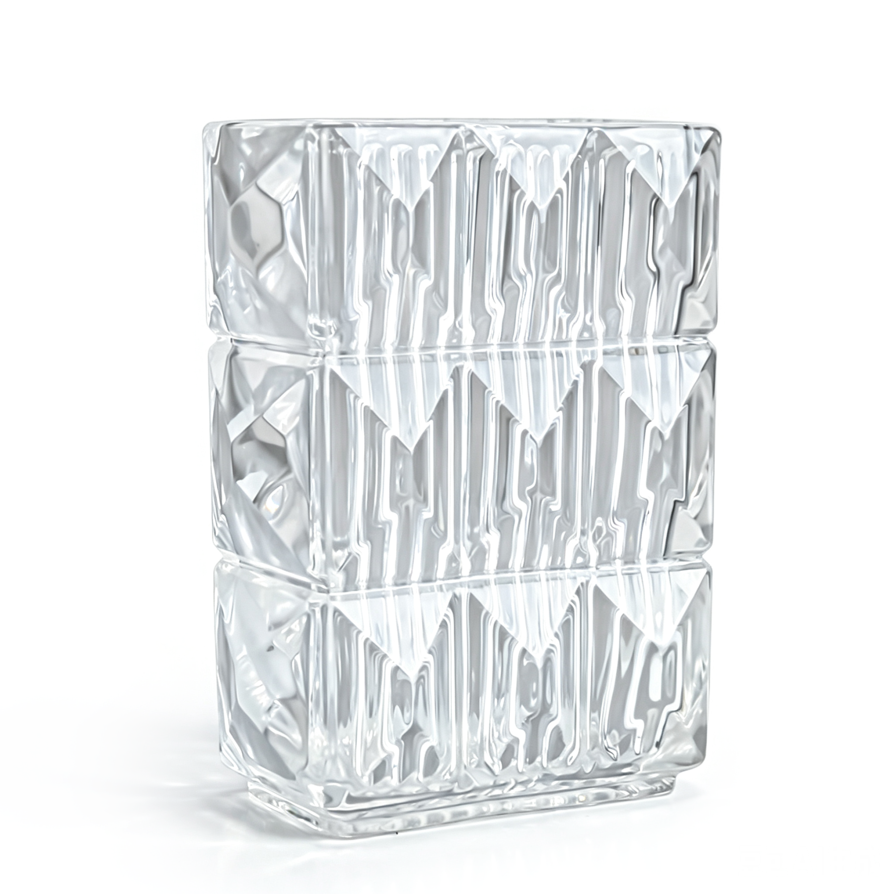 74148	 L5.1W3.1H7.9" - GLASS VASE