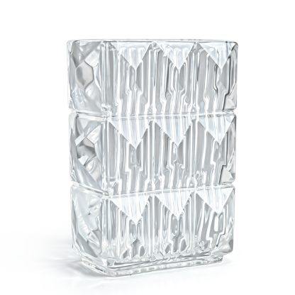 74148	 L5.1W3.1H7.9" - GLASS VASE
