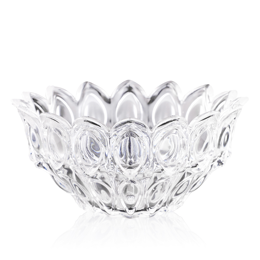 75326	 D10"H4.5" - LOTUS GLASS BOWL