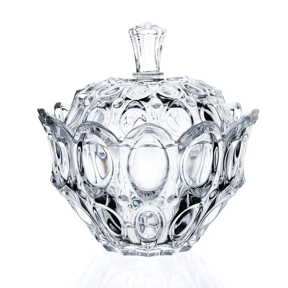 75336	 D6.7"H7.1" - GLASS JAR WITH LID