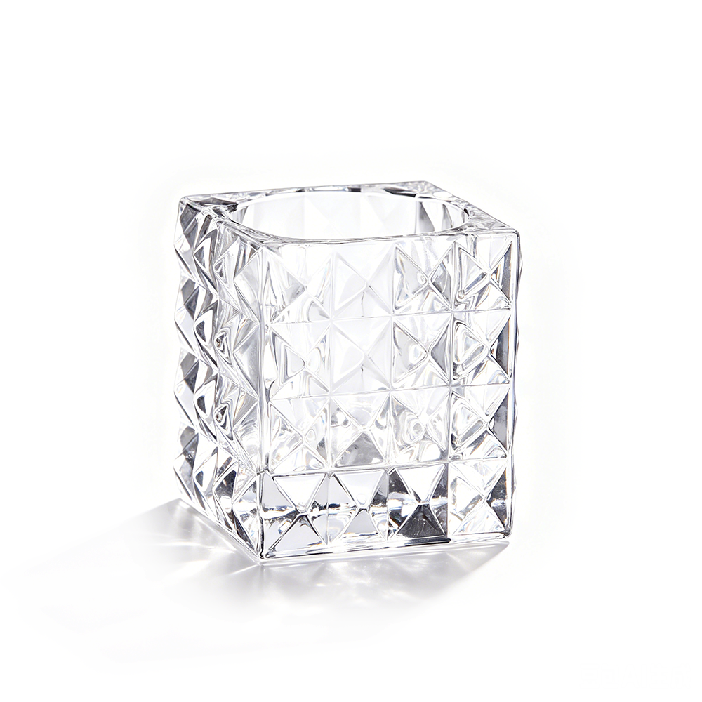 75345	 L4"W4"H4" - GLASS VASE