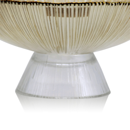 D9.8"H4.3" - GLASS PEDESTAL BOWL