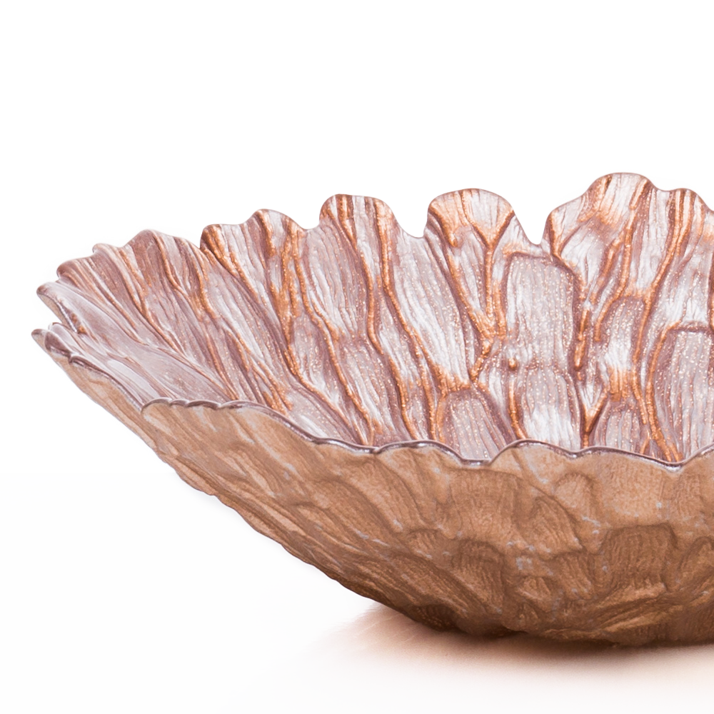 75372	 D11.8"H3.7" - DECORATIVE GLASS BOWL