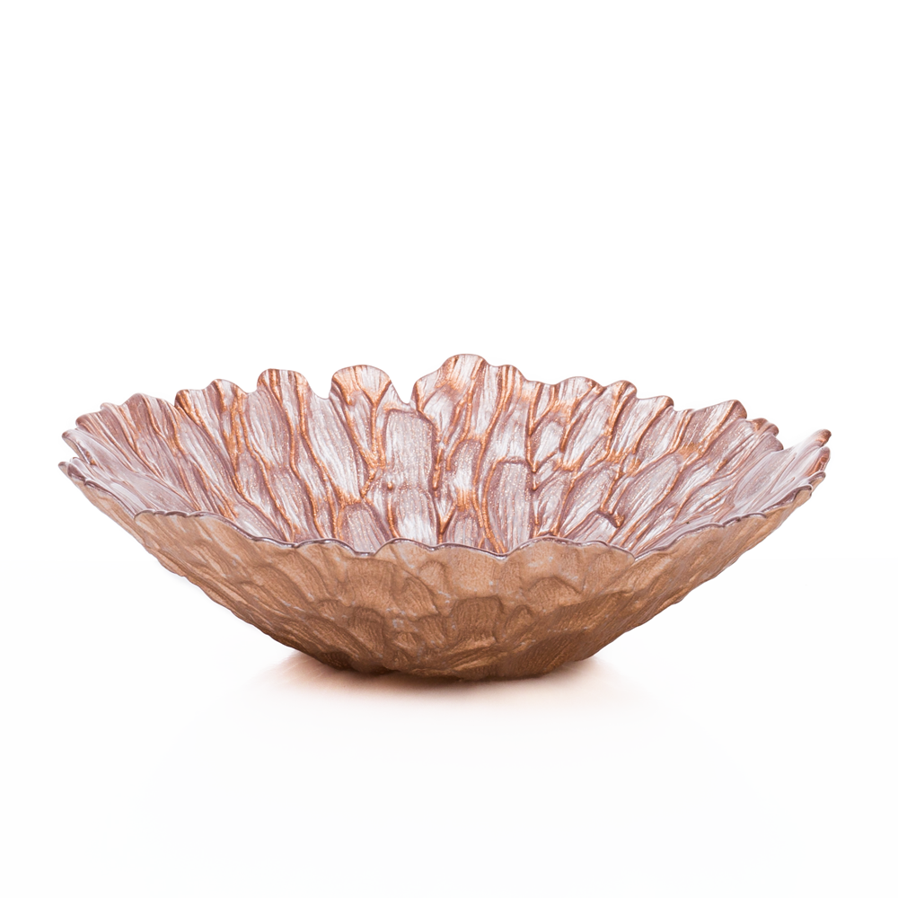 75372	 D11.8"H3.7" - DECORATIVE GLASS BOWL
