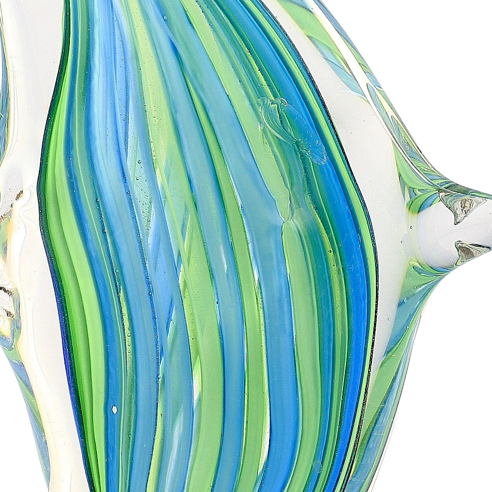 76120	 L6.5"W2"H12" - GLASS FISH FIGURINE