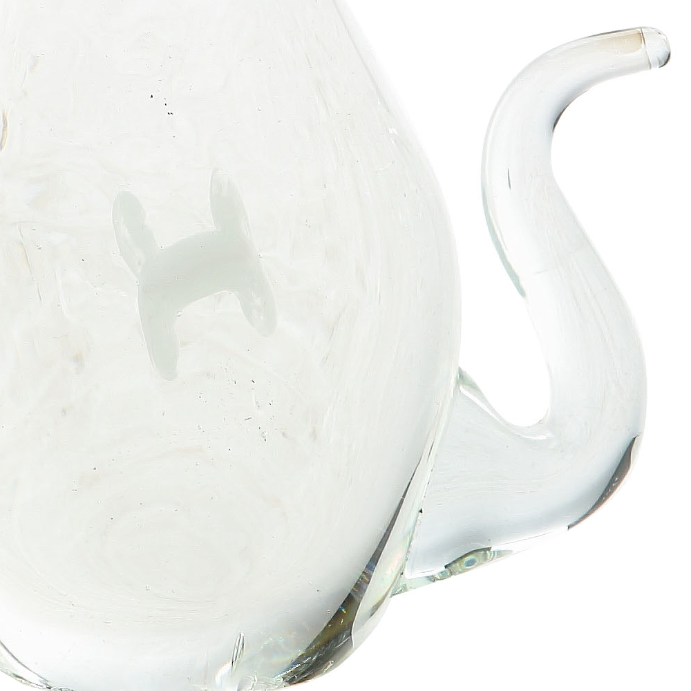 76310	 L6"W1.5"H6.5" - GLASS DOG FIGURINE