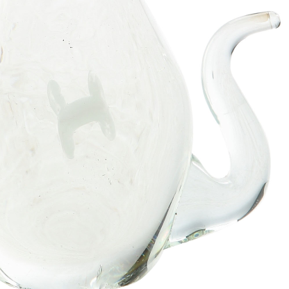 76310	 L6"W1.5"H6.5" - GLASS DOG FIGURINE