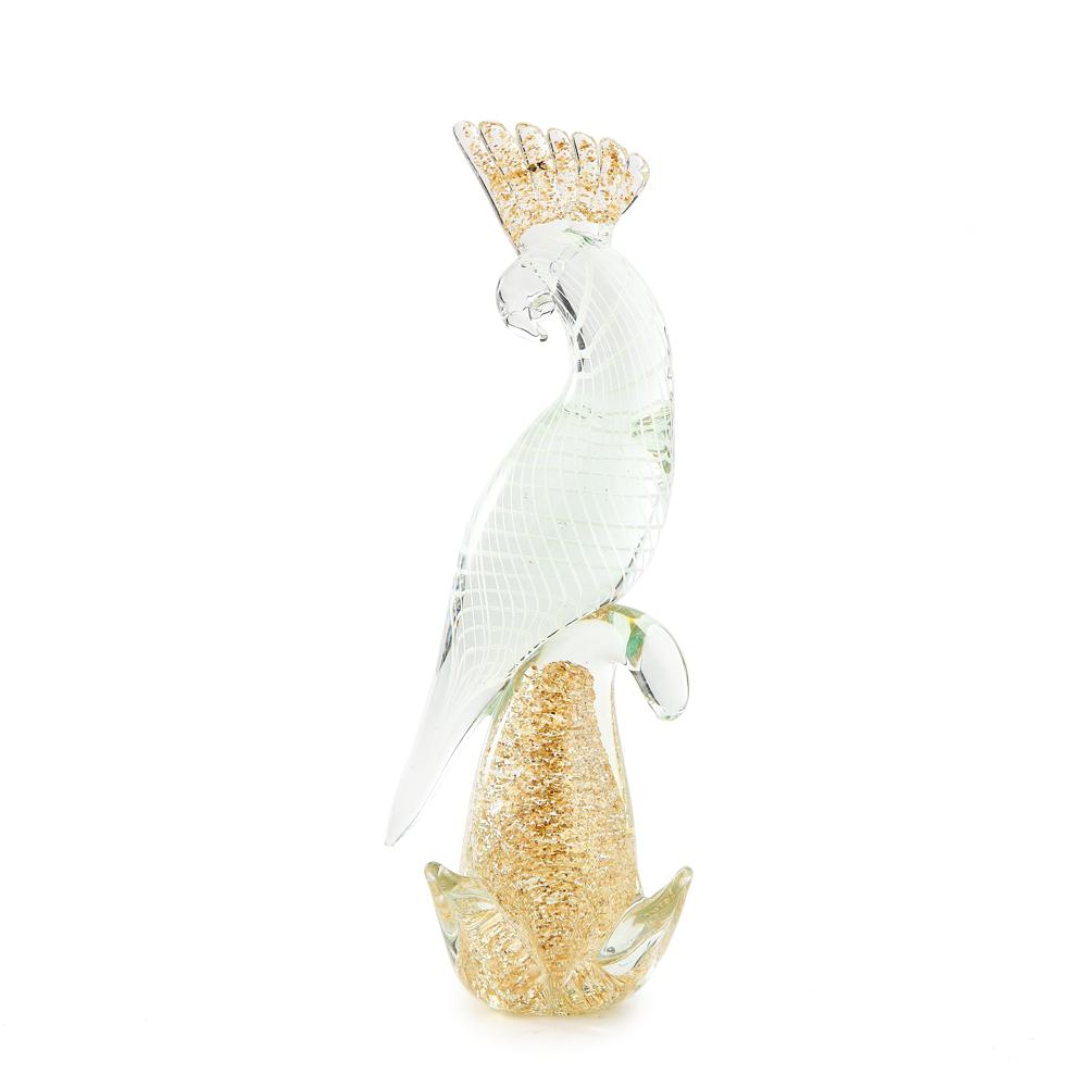 76433	 *L5"W4.5"H14" - GLASS BIRD FIGURINE