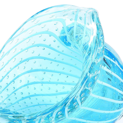 76455	 L8.5"W5"H4.5" - GLASS CONCH SHELL FIGURINE