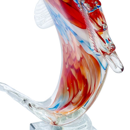 76488	 L5.5W3.3H6.3" - GLASS FISH FIGURINE
