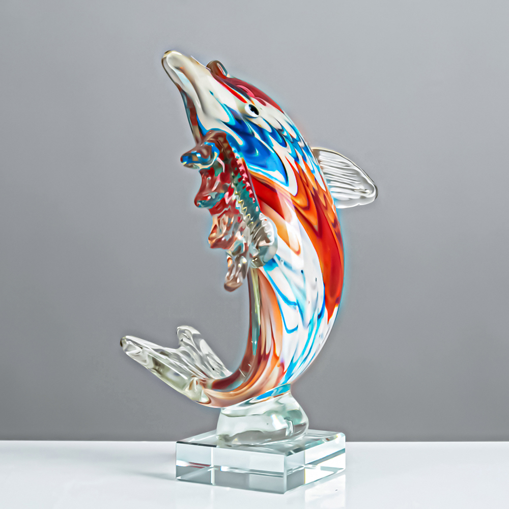L5.5W3.3H6.3" - GLASS FISH FIGURINE