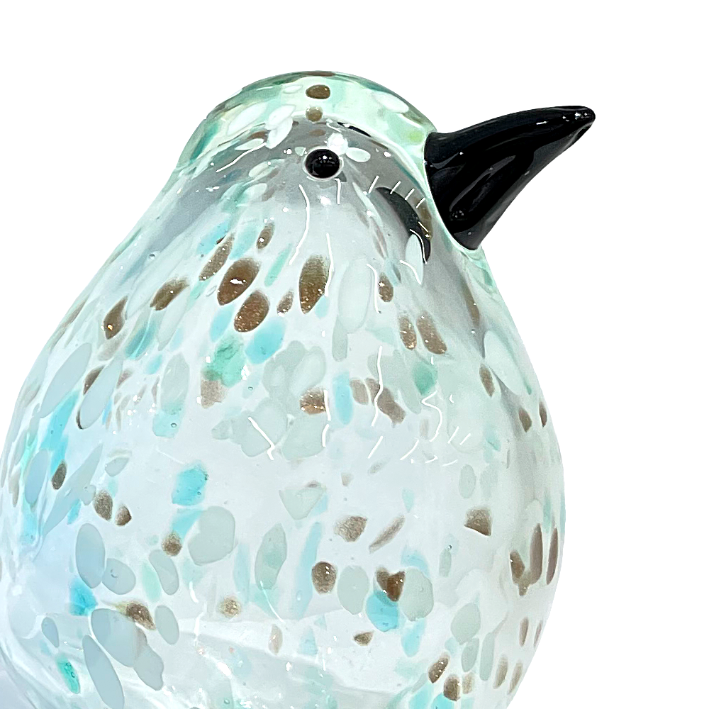 76489ASST	 L5.9W4.7H6.9" - ASSORTED COLORS GLASS BIRD FIGURINES