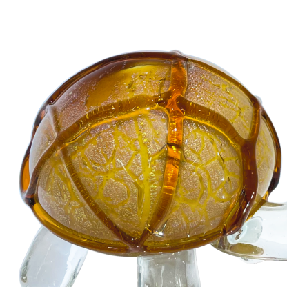 76491	 L7.9W4.9H4.1" - GLASS TURTLE FIGURINE