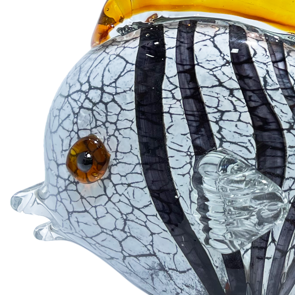 76492	 L9.1W3.7H5.3" - GLASS FISH FIGURINE