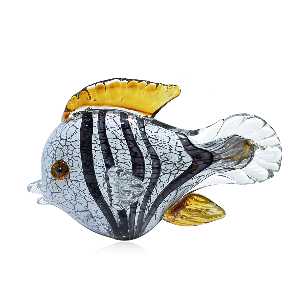 76492	 L9.1W3.7H5.3" - GLASS FISH FIGURINE