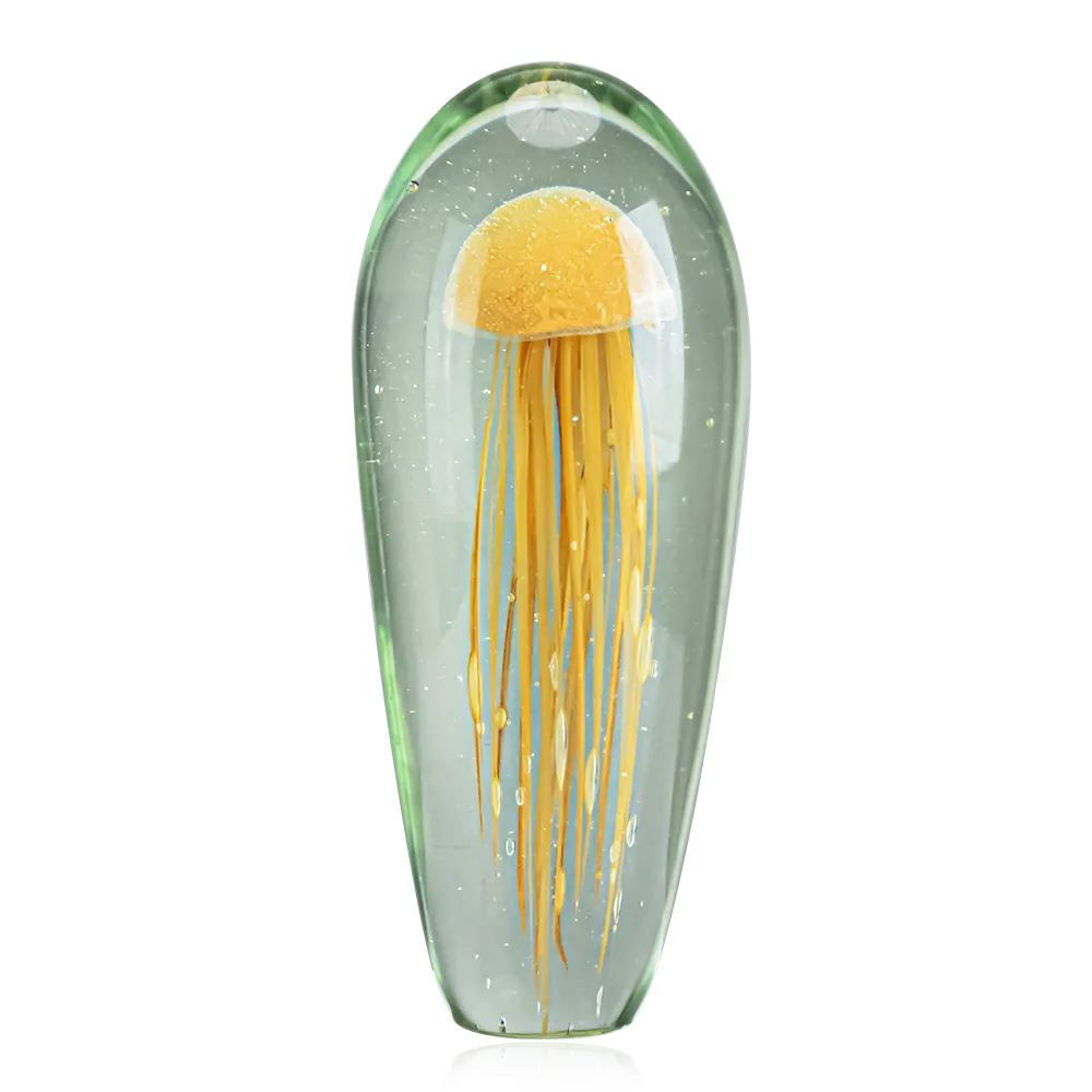 76495	 D6.3"H12.2" - GLASS JELLYFISH FIGURINE