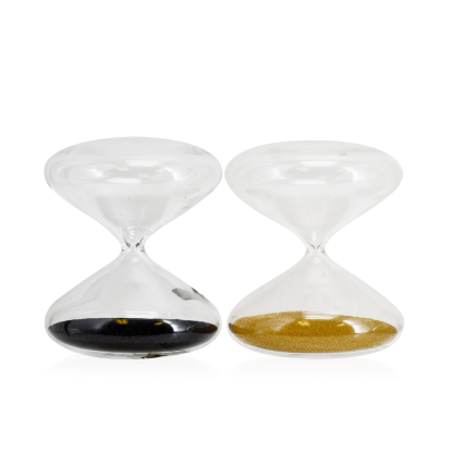 77093asst	 D4.5"H5.5" - ASSORTED HOUR GLASS SAND TIMERS