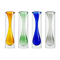 77111ASST-1 D2.6'' H9''  4ASST COLORS GLASS  8PCS/CASE