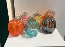 D4.53"H4.53" - ASSORTED GLASS PUMPKINS